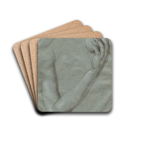 Arm of Eve by Albrecht Drer Drink Coasters - set of 4 Arm of Eve by Albrecht Drer Drink Coasters - set of 4