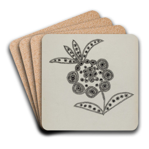 Needlework by Lena Nastasi Art Drink Coaster set