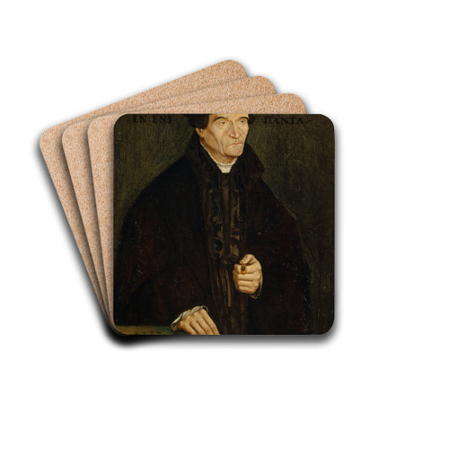 Portrait of Bonifacius Amerbach by Jacob Clauser Drink Coasters - set of 4
