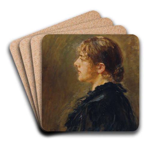 Die Tochter des Knstlers by Fritz von Uhde Art Drink Coaster set