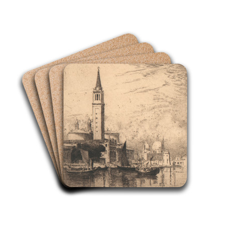 San Giorgio Maggiore and the Salute, Venice by Edward Millington Synge Drink Coasters - set of 4