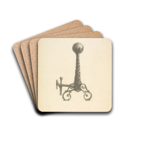 Andirons by Henry Meyers Drink Coasters - set of 4 Andirons by Henry Meyers Drink Coasters - set of 4