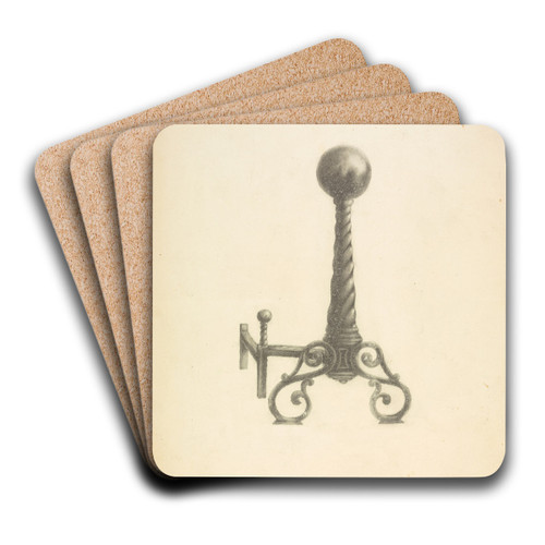 Andirons by Henry Meyers Art Drink Coaster set Andirons by Henry Meyers Art Drink Coaster set