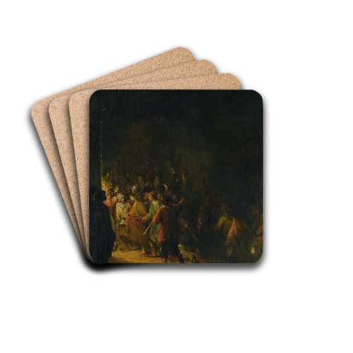 The Arrest of Christ by Aert de Gelder Drink Coasters - set of 4