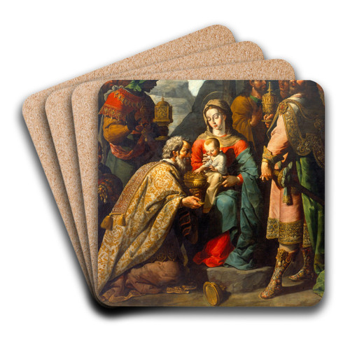 The Adoration Of The Kings by Jos Jurez Art Drink Coaster set