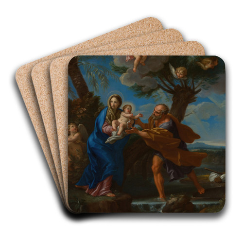 The Flight into Egypt by Carlo Maratti Art Drink Coaster set
