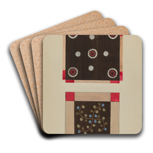 Button Rug by Jules Lefevere Art Drink Coaster set Button Rug by Jules Lefevere Art Drink Coaster set