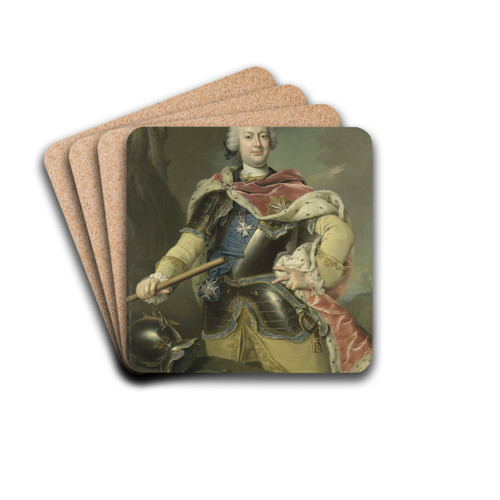 Friedrich Christian (1722-63), Elector of Saxony and King of Poland by Gottfried Boy Drink Coasters - set of 4