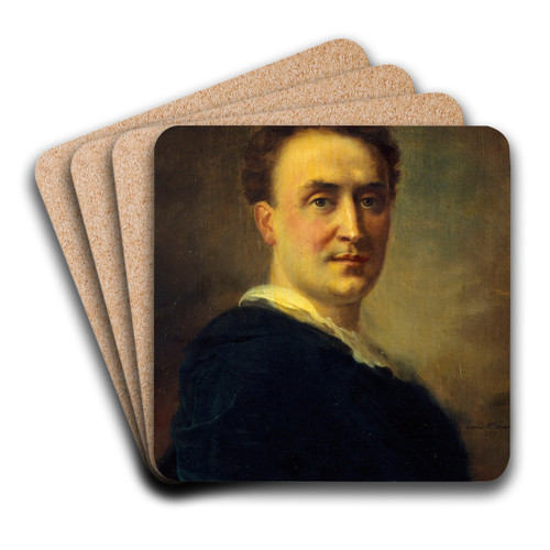 Portrait d'Eugne Silvain (1851-1930), socitaire de la Comdie-franaise by Daniel Brard Art Drink Coaster set Portrait d'Eugne Silvain (1851-1930), socitaire de la Comdie-franaise by Daniel Brard Art Drink Coaster set