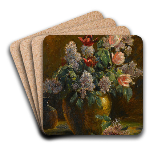 A floral still life by Joseph W. Gies Art Drink Coaster set A floral still life by Joseph W. Gies Art Drink Coaster set