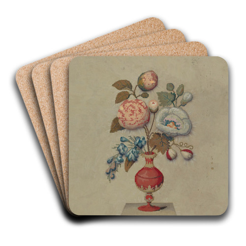 Embroidery by Eugene Croe Art Drink Coaster set