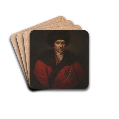 Portrait of Teodor Szydowski (d.1796), voivode of Pock by Marcello Bacciarelli Drink Coasters - set of 4 Portrait of Teodor Szydowski (d.1796), voivode of Pock by Marcello Bacciarelli Drink Coasters - set of 4