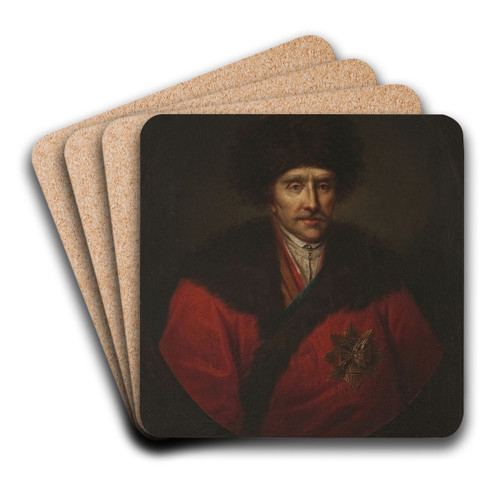 Portrait of Teodor Szydowski (d.1796), voivode of Pock by Marcello Bacciarelli Art Drink Coaster set Portrait of Teodor Szydowski (d.1796), voivode of Pock by Marcello Bacciarelli Art Drink Coaster set