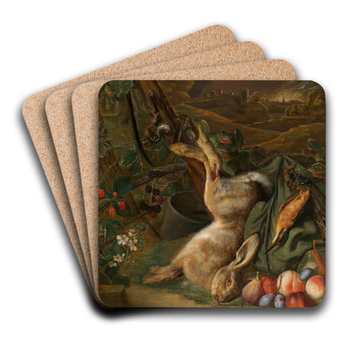 Still Life with Dead Game by Pieter Snyers Art Drink Coaster set