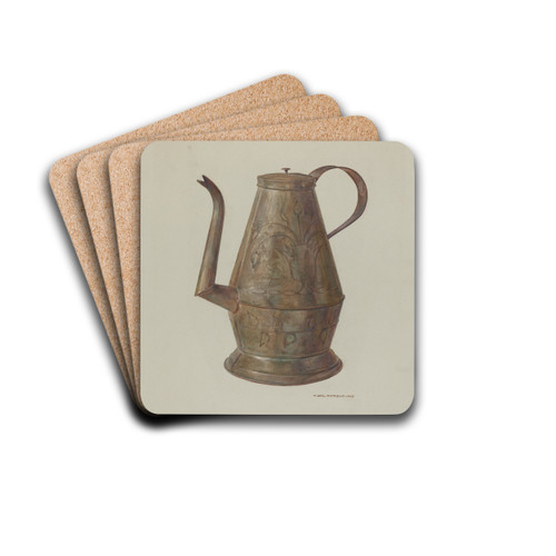 Pa. German Coffee Pot by Carl Strehlau Drink Coasters - set of 4