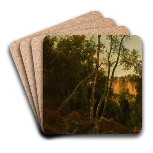 Fort avec rochers by Jacques-Raymond Brascassat Art Drink Coaster set