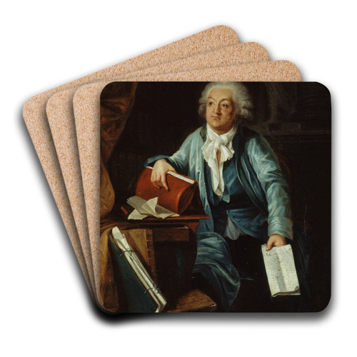Portrait de Mirabeau (1749-1791) dans son cabinet de travail by Laurent Dabos Art Drink Coaster set Portrait de Mirabeau (1749-1791) dans son cabinet de travail by Laurent Dabos Art Drink Coaster set