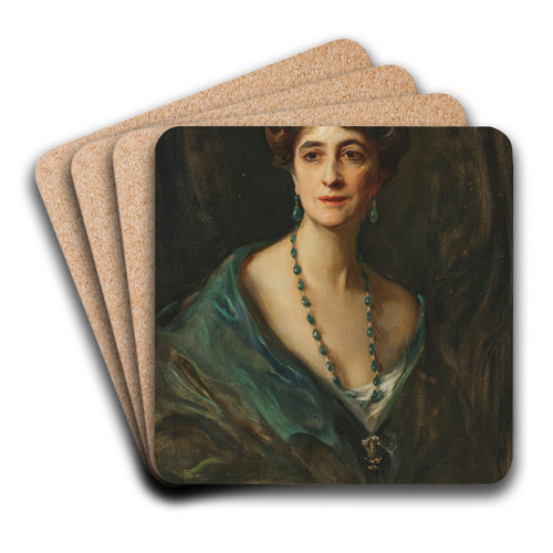 Viscountess Byng of Vimy, ne Marie Evelyn Moreton by Philip Alexius de Lszl Art Drink Coaster set