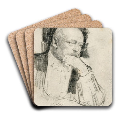 De heer Slagmulder, verzamelaar by Nicolaas van der Waay Art Drink Coaster set