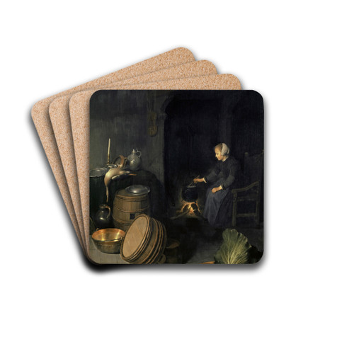 The Young Cook by Pieter Van Den Bosch Drink Coasters - set of 4