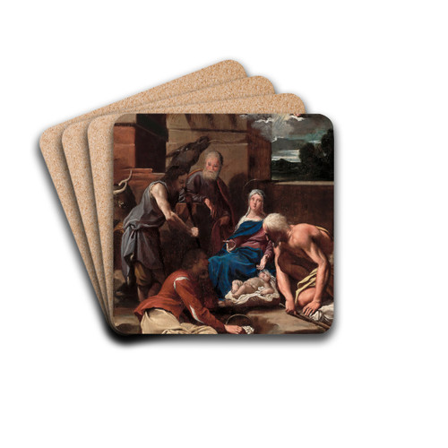 Adoration of the Shepherds by Carlo Bononi Drink Coasters - set of 4