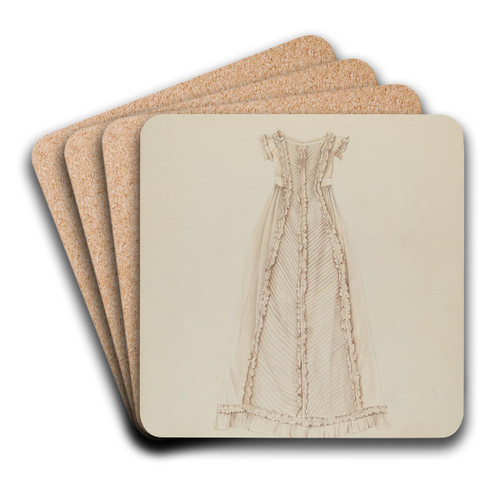 Infant's Dress (Back View) by Lucien Verbeke Art Drink Coaster set