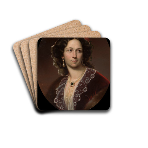 Portrait of Aleksandra Potocka ne Potocka (18181892) by Karl von Blaas Drink Coasters - set of 4