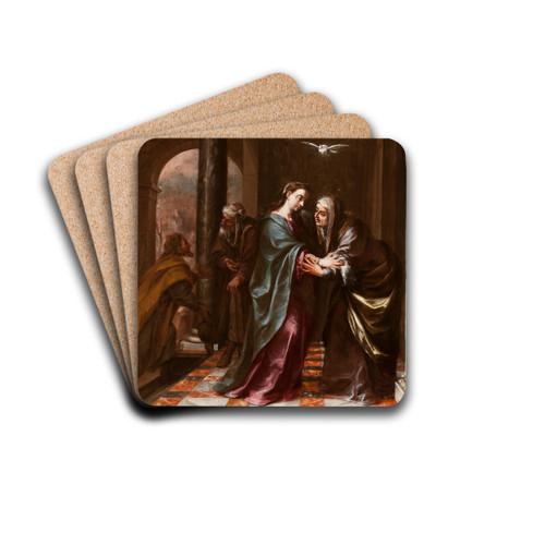The Visitation by Juan de Valds Leal Drink Coasters - set of 4