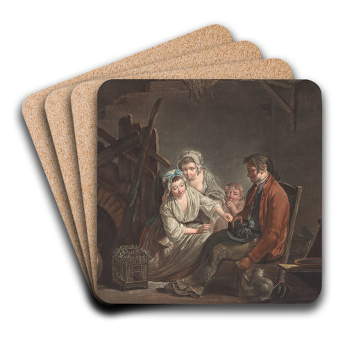 L'oisseau Prive by Jean Franois Janinet Art Drink Coaster set