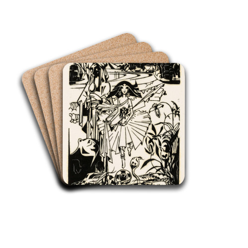 Hindoedanseres by Johannes Frederik Engelbert ten Klooster Drink Coasters - set of 4