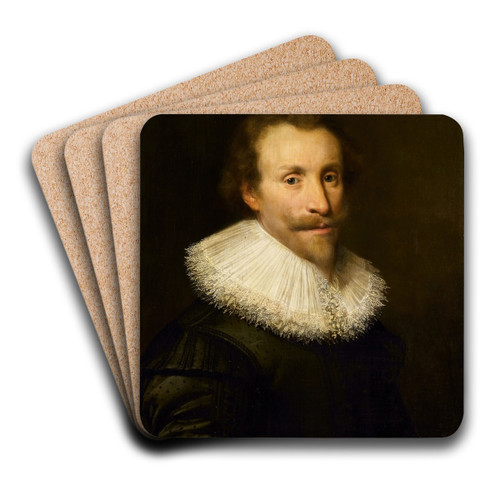 Portrait of a Man by Jan Anthonisz van Ravesteyn Art Drink Coaster set