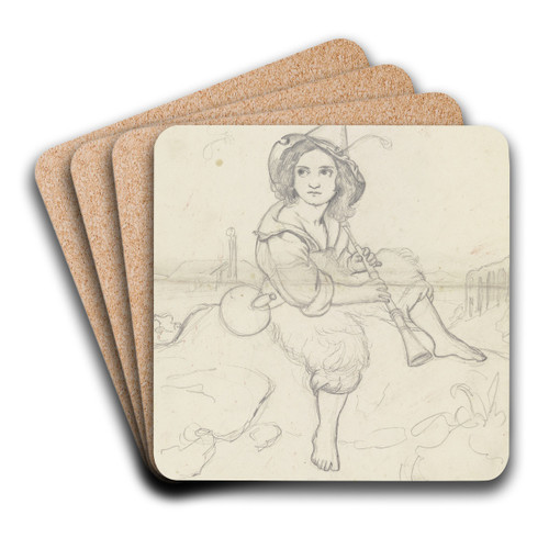 Hirtenknabe in der rmischen Campagna by Leopold Pollak Art Drink Coaster set