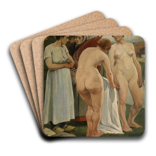 Baadsters by Eugne Laermans Art Drink Coaster set