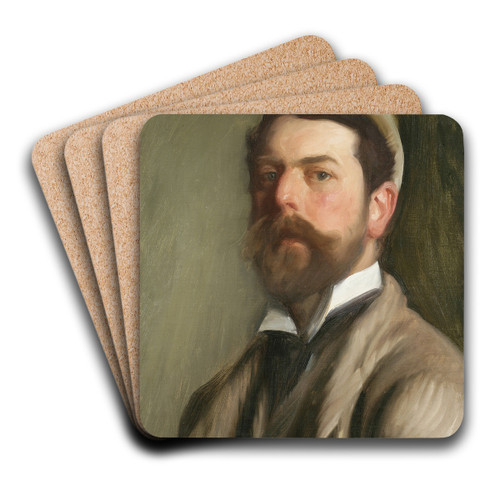 Self-portrait by John Singer Sargent Art Drink Coaster set Self-portrait by John Singer Sargent Art Drink Coaster set