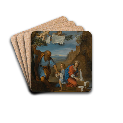 The Holy Family In A Landscape by Francesco Albani Drink Coasters - set of 4