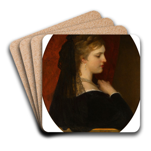 A Venetian lady by Eugen von Blaas Art Drink Coaster set