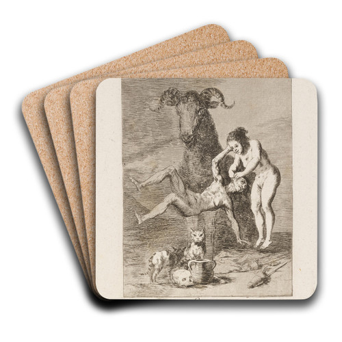 Ensayos. (Trials.) by Francisco de Goya Art Drink Coaster set