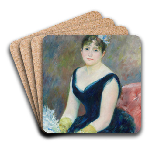 Madame Lon Clapisson by Pierre-Auguste Renoir Art Drink Coaster set Madame Lon Clapisson by Pierre-Auguste Renoir Art Drink Coaster set