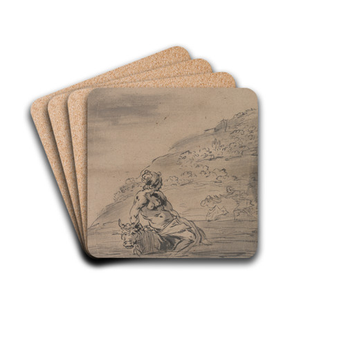 The Rape ofEuropa by Leonaert Bramer Drink Coasters - set of 4