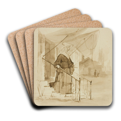 Nun by Auguste Xavier Leprince Art Drink Coaster set
