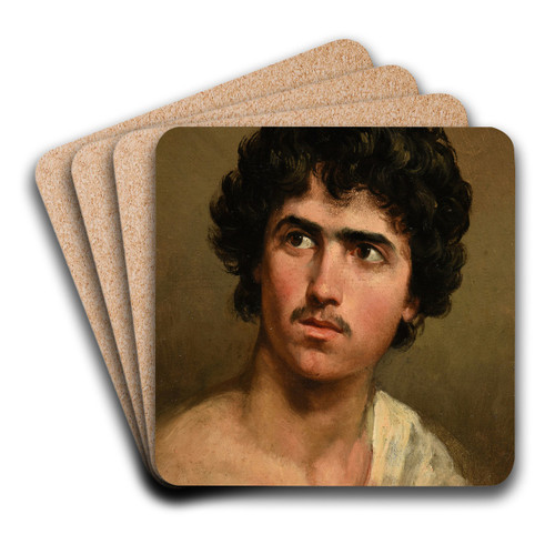Jeune italien by Jacques-Raymond Brascassat Art Drink Coaster set