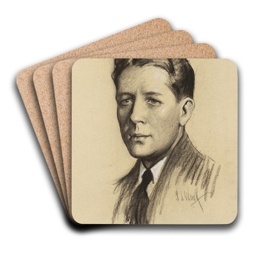 Rudy Vallee by Samuel Johnson Woolf Art Drink Coaster set