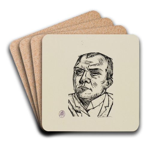 Selbstbildnis by Max Beckmann Art Drink Coaster set