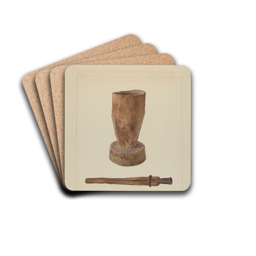 Pestle and Mortar by John Swientochowski Drink Coasters - set of 4