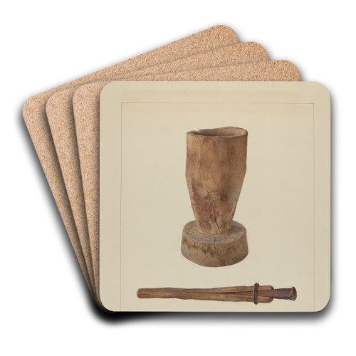 Pestle and Mortar by John Swientochowski Art Drink Coaster set