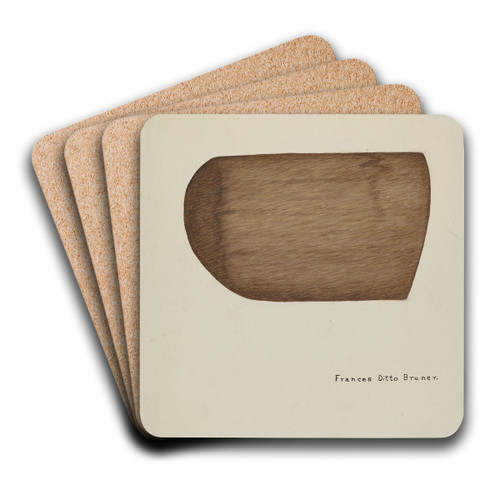 Shaker Bonnet Mold by Francis Bruner Art Drink Coaster set