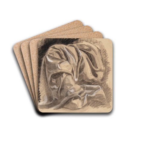 Draperistudie 2 by Oluf Hartmann Drink Coasters - set of 4