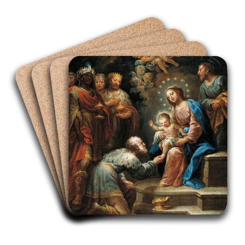 Adoration of the Magi by Jernimo Ezquerra Art Drink Coaster set