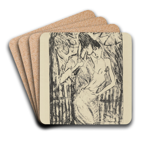 Liebespaar by Otto Mueller Art Drink Coaster set