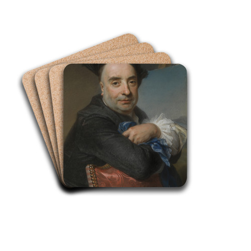 Claude Dupouch by Maurice-Quentin de La Tour Drink Coasters - set of 4 Claude Dupouch by Maurice-Quentin de La Tour Drink Coasters - set of 4
